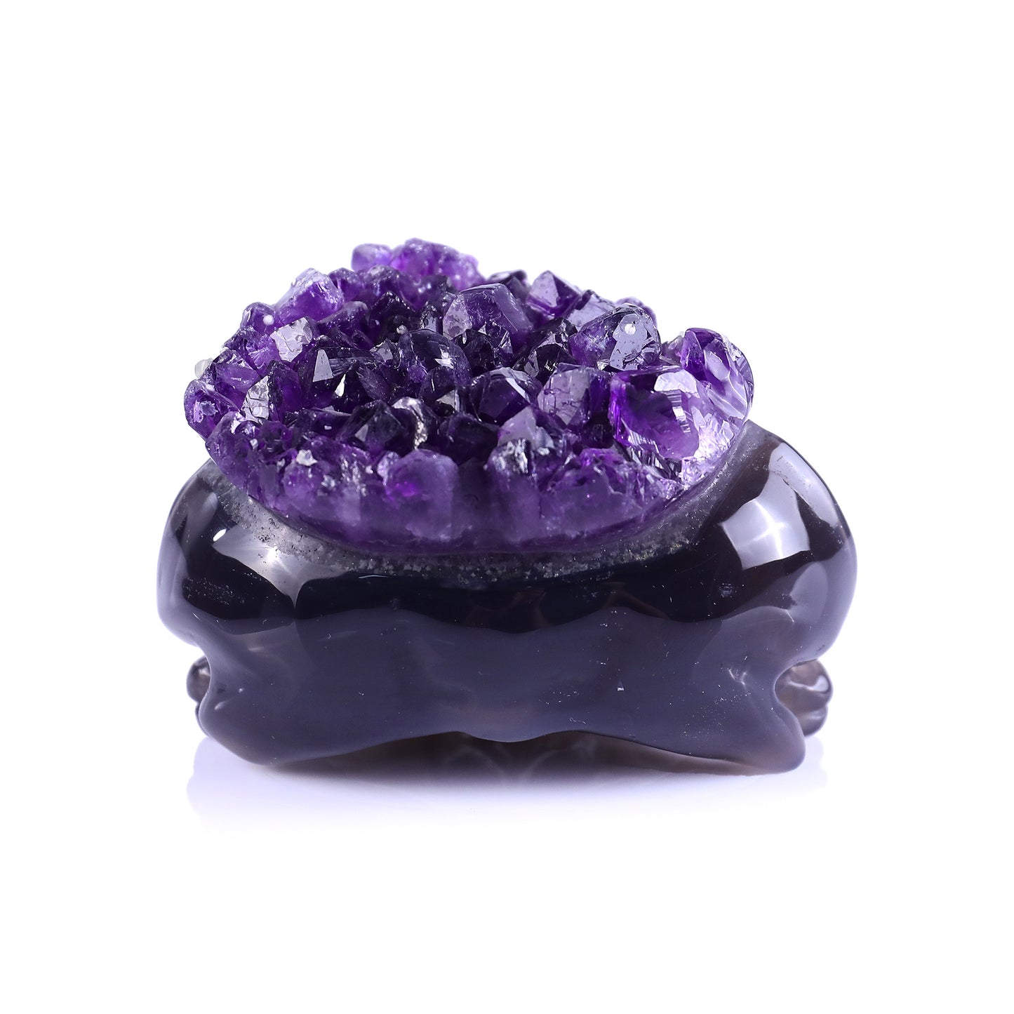 ‘Night Watcher’ - Amethyst Cluster Owl Skull · Specimen No. 35