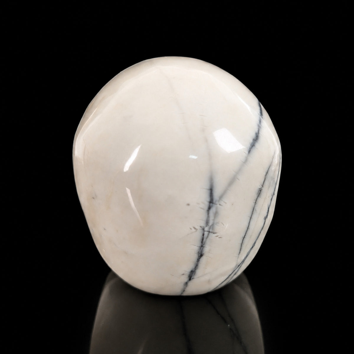 4.5" Ivory Jade Crystal Skull - Pattern B