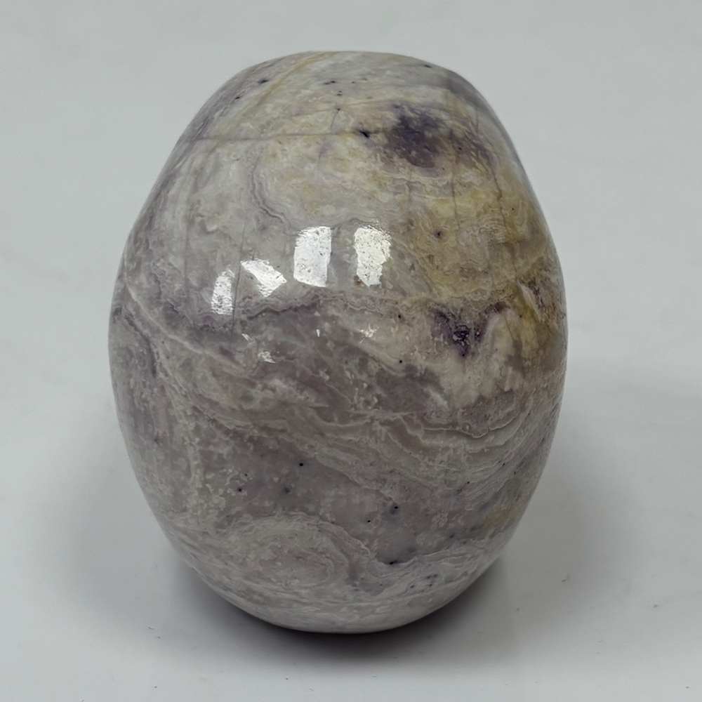3" Purple Peacock Stone Crystal Skull - Pattern F