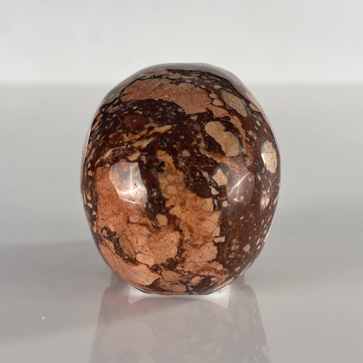 2" Brecciated Red Jasper Crystal Skull - Pattern A