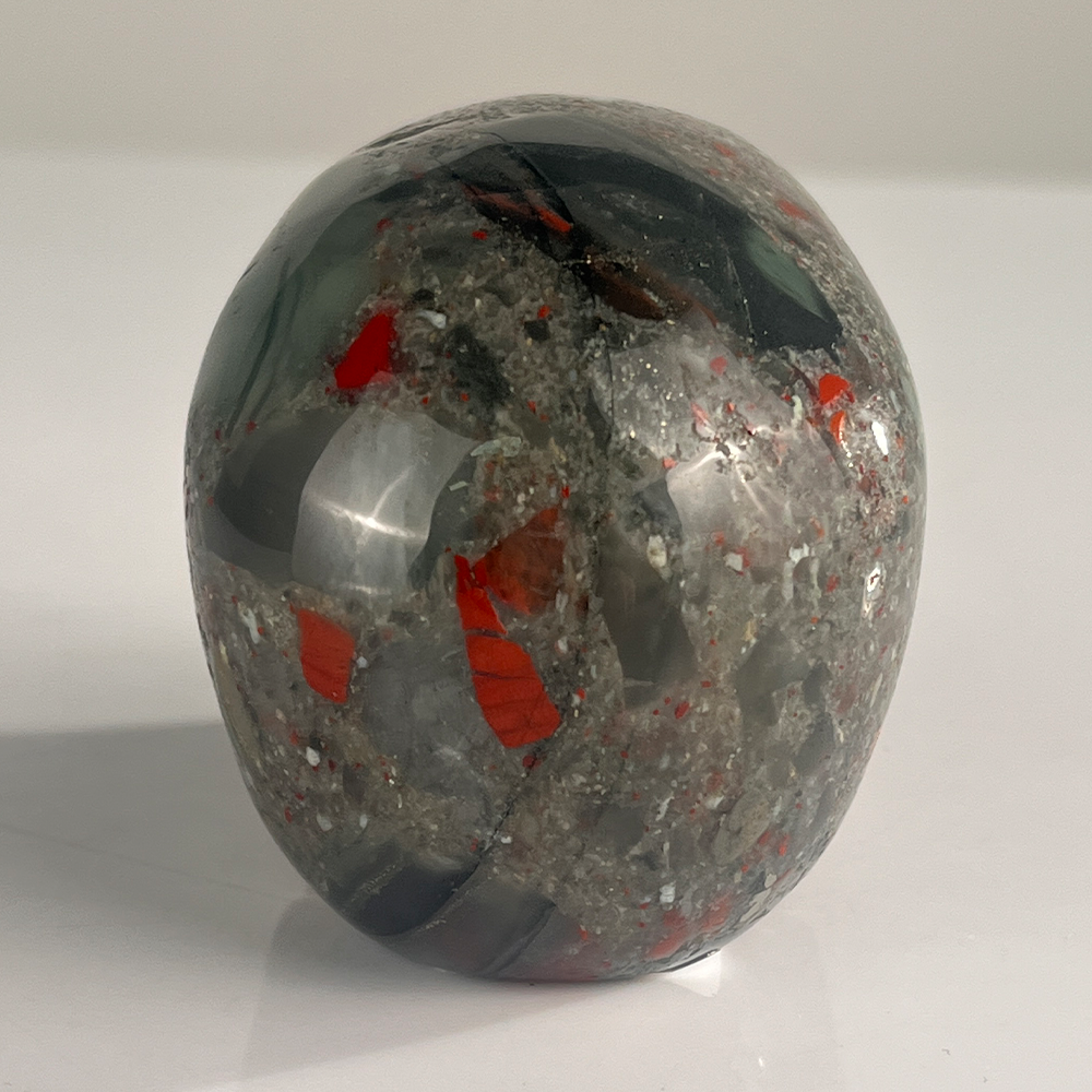 3" African Bloodstone Crystal Skull - Pattern A