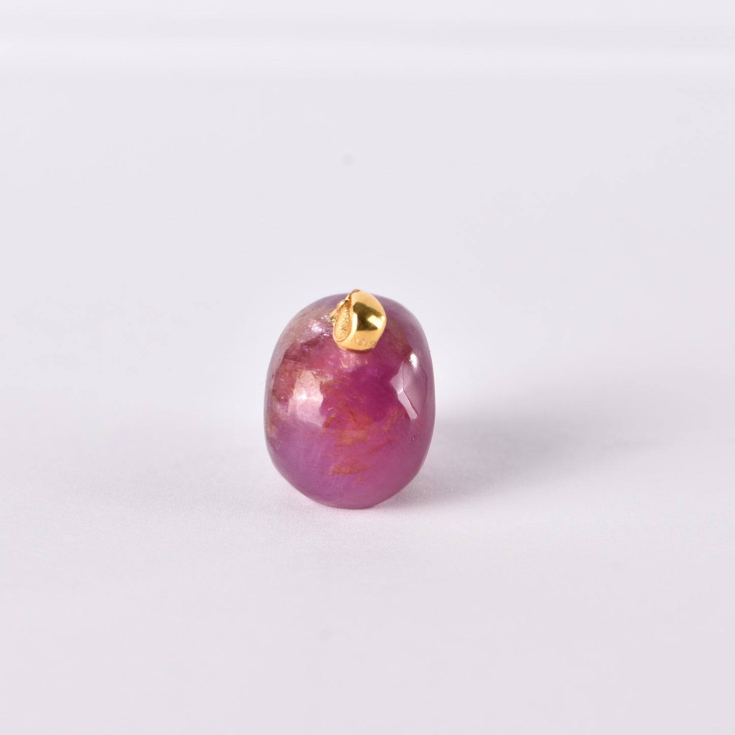 ‘The Crimson Heart’ - Natural Ruby Skull Pendant with Gold-Tone Bail · Specimen No. 15