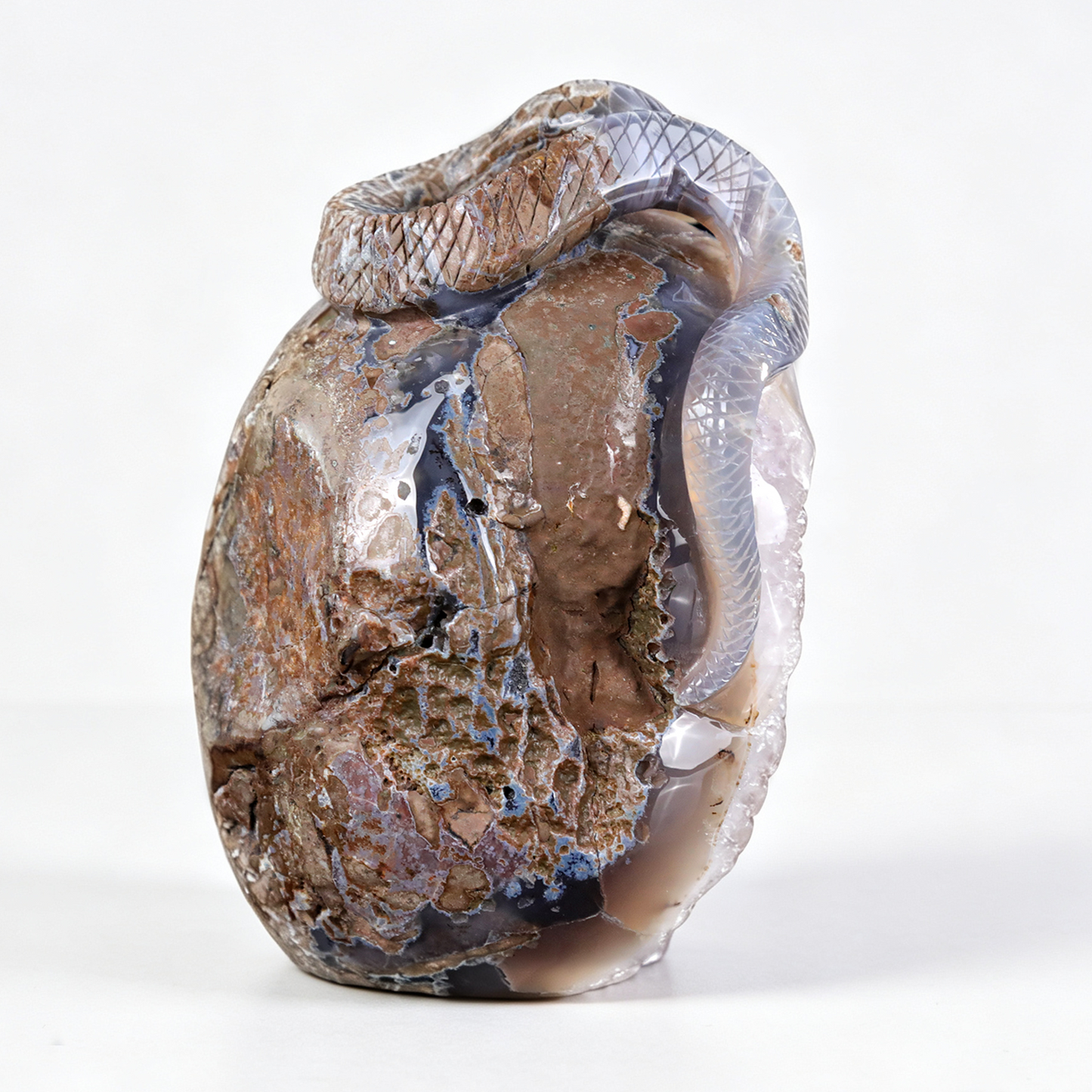 ‘Serpent’s Sanctuary’ - Amethyst Geode Skull with Serpent · Specimen No. 14