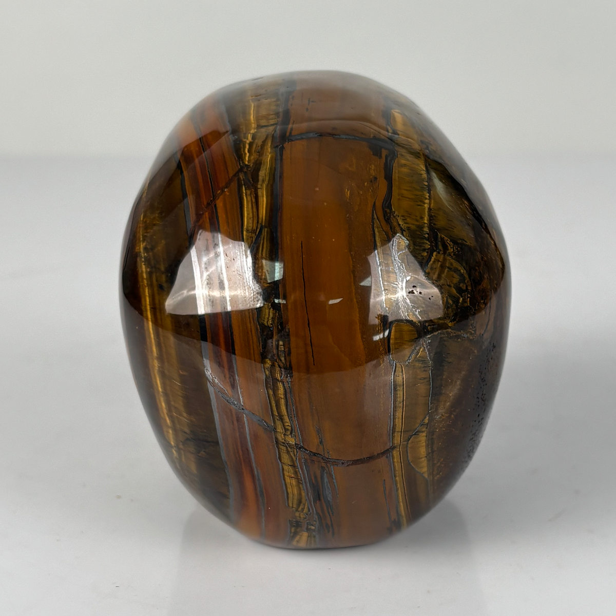 4.5" Tiger Eye Crystal Skull - Pattern B
