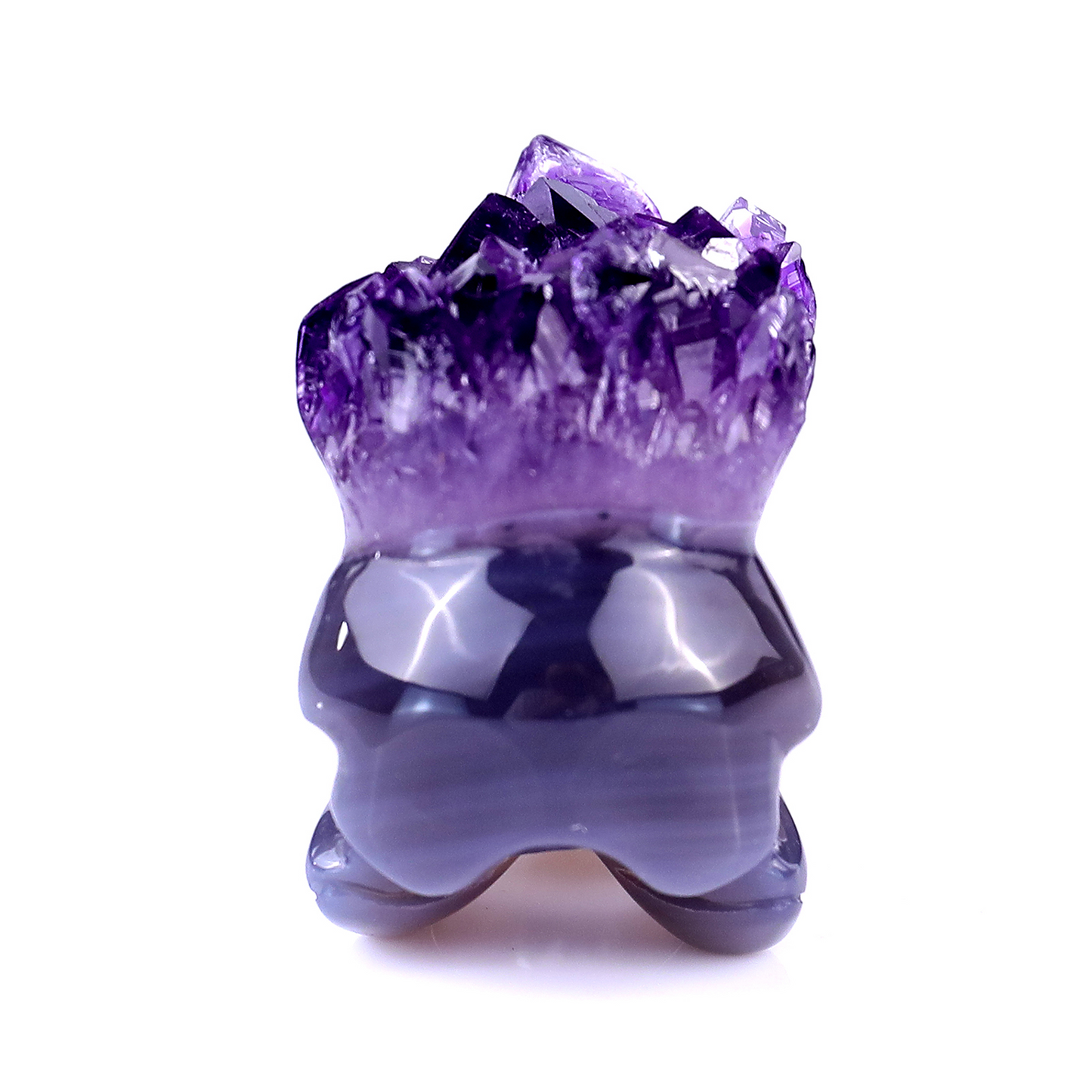 ‘The Purple Crown’ - Amethyst Cluster Raven Skull · Specimen No. 32