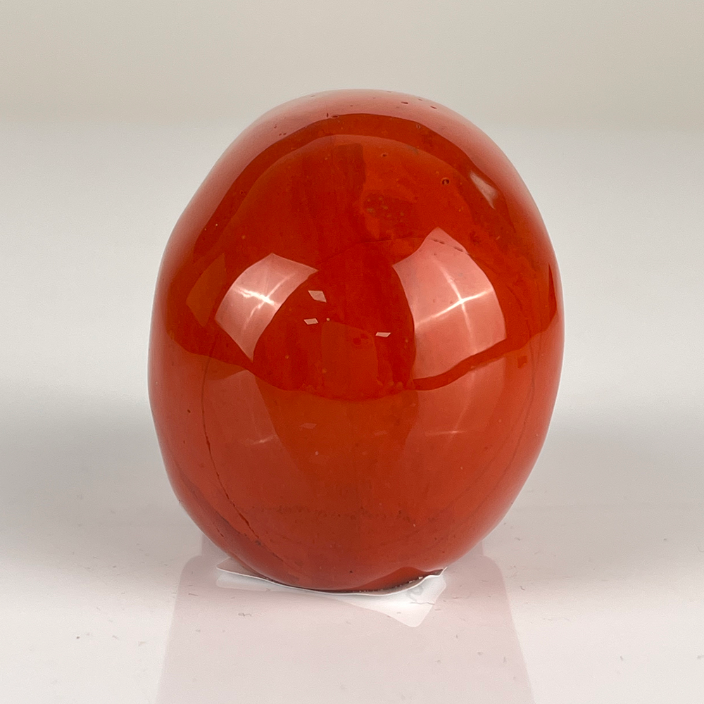 Crâne en cristal de jaspe rouge de 5 cm