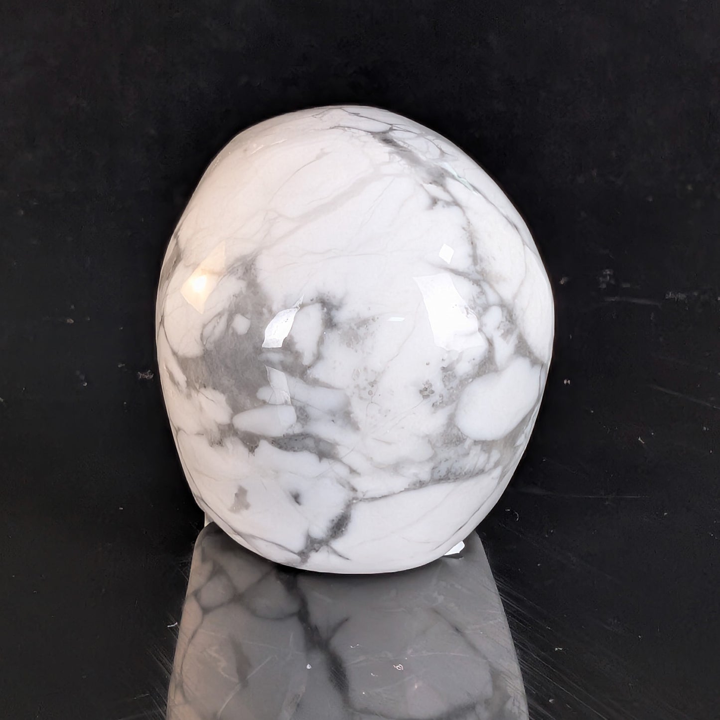 2" White Howlite Turquoise Crystal Skull – Pattern B