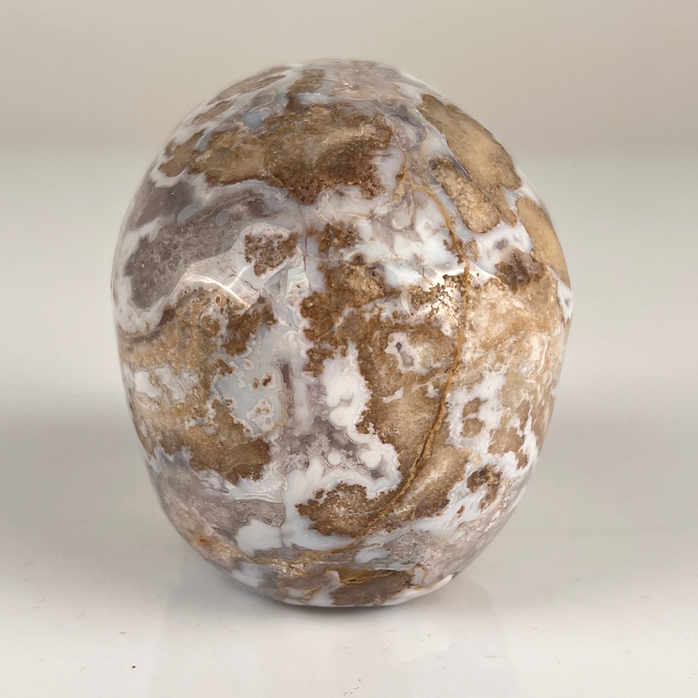 3 Inch Blue Flower Agate Crystal Skull – Hand Carved Natural Stone