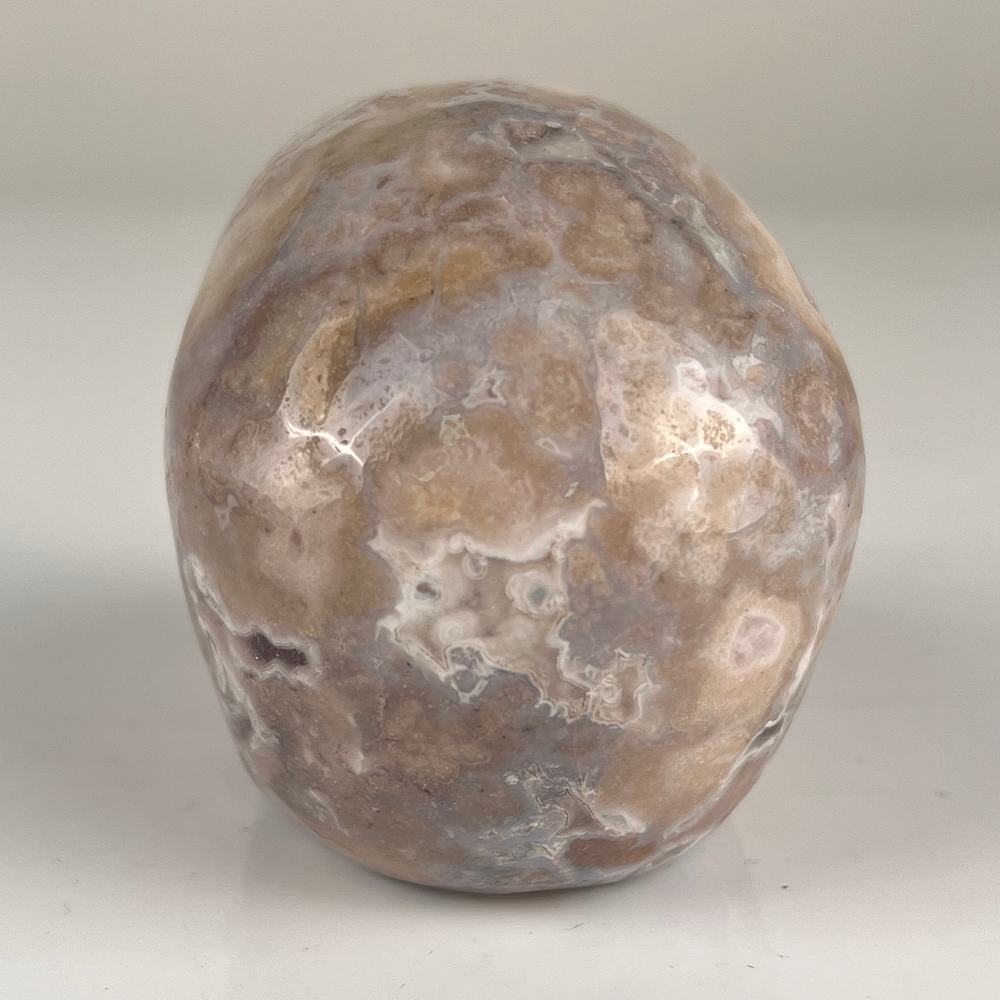 3" Blue Flower Agate Crystal Skull – Pattern B