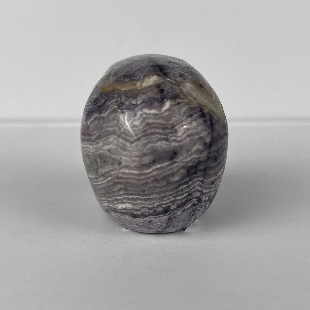 2" Purple Peacock Stone Crystal Skull - Pattern C