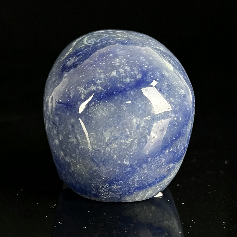 2" Blue Aventurine Crystal Skull - Pattern F