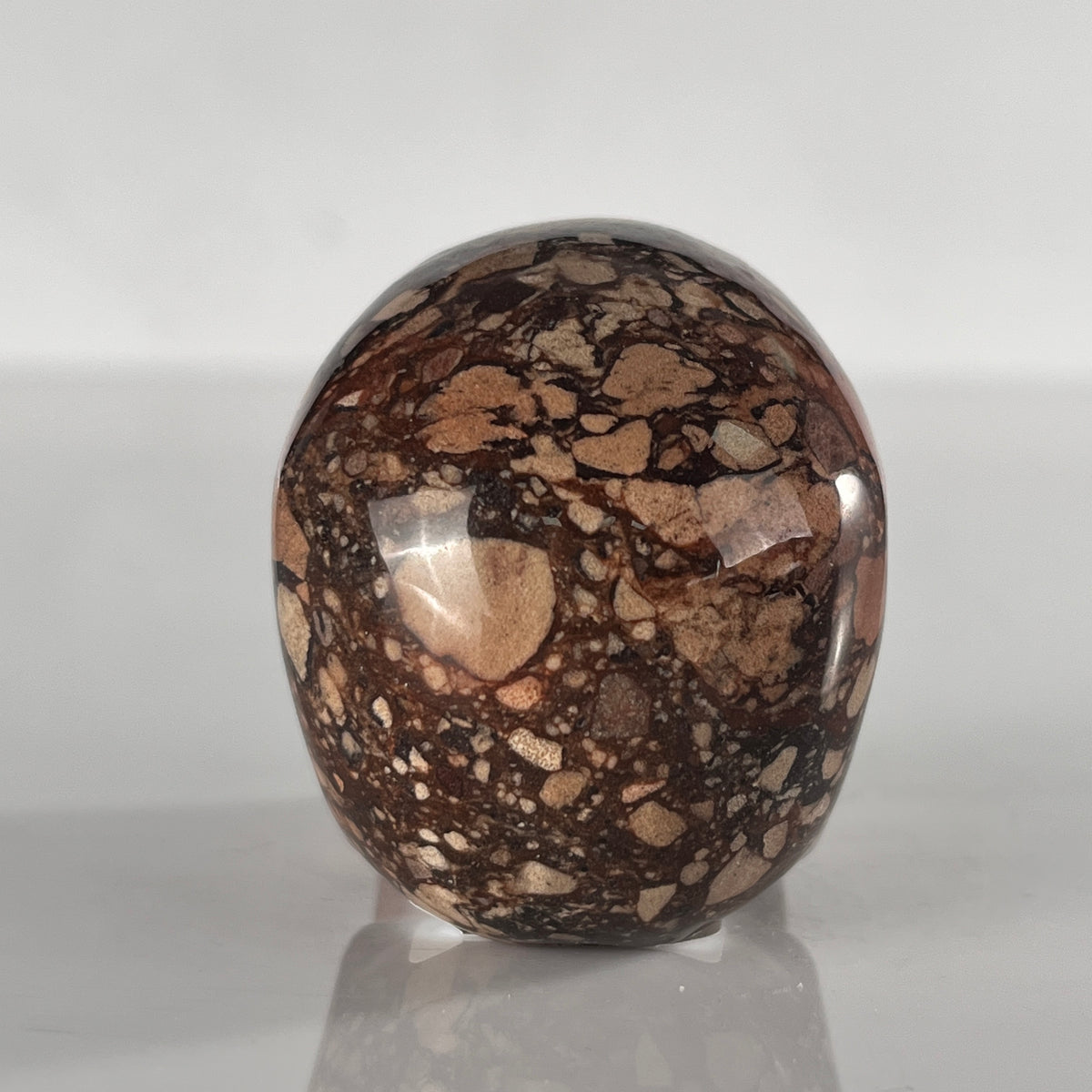 2" Brecciated Red Jasper Crystal Skull - Pattern C