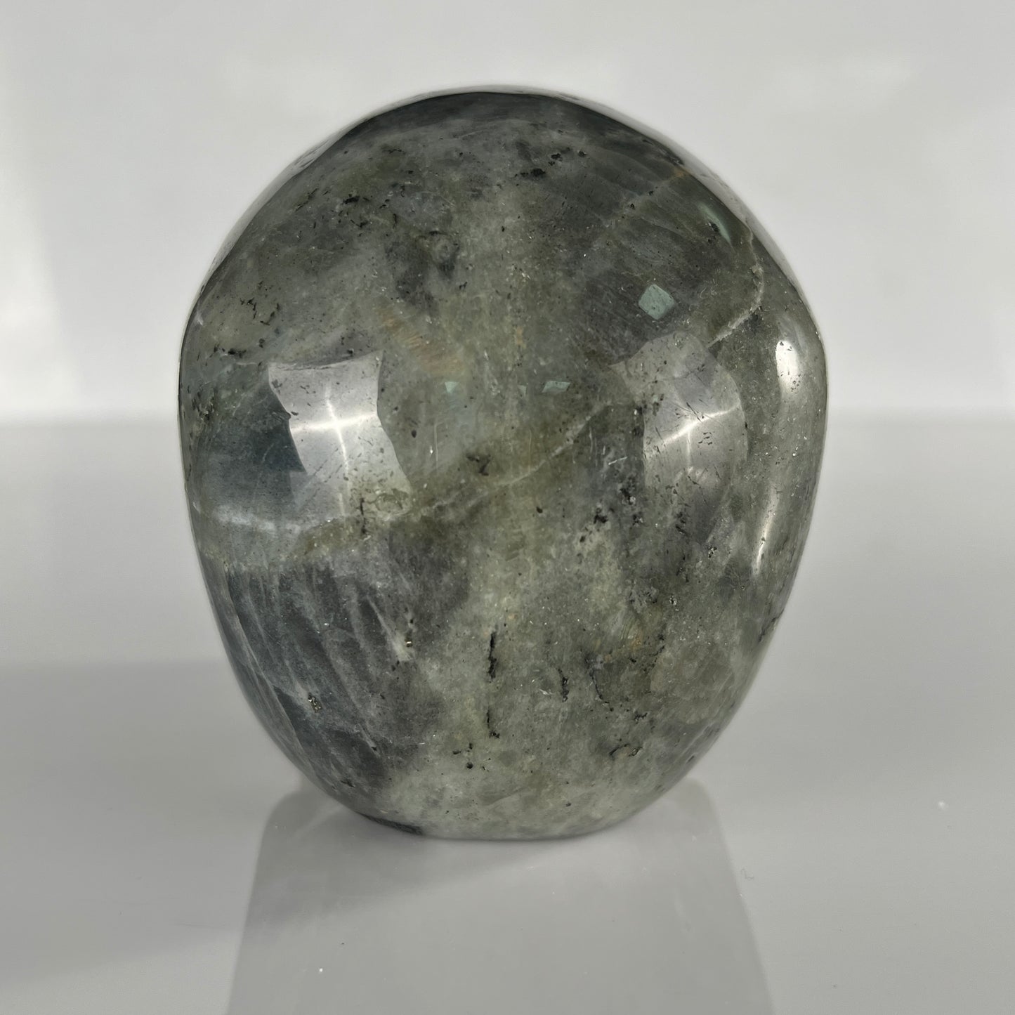 4.5 Inch Grey Labradorite Crystal Skull – Hand Carved Natural Stone
