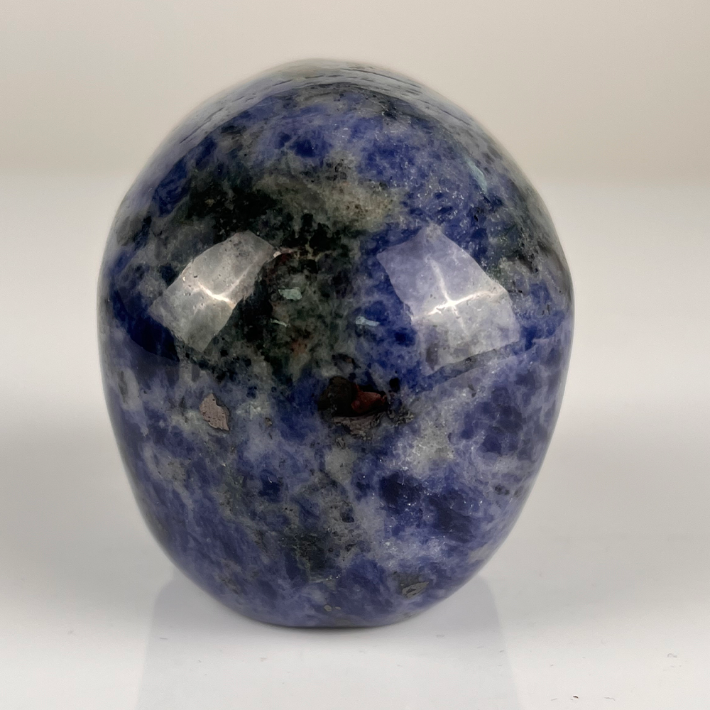 Crâne en cristal d'agate dentelle bleue de 7,6 cm (3 pouces) – Pierre précieuse sculptée à la main