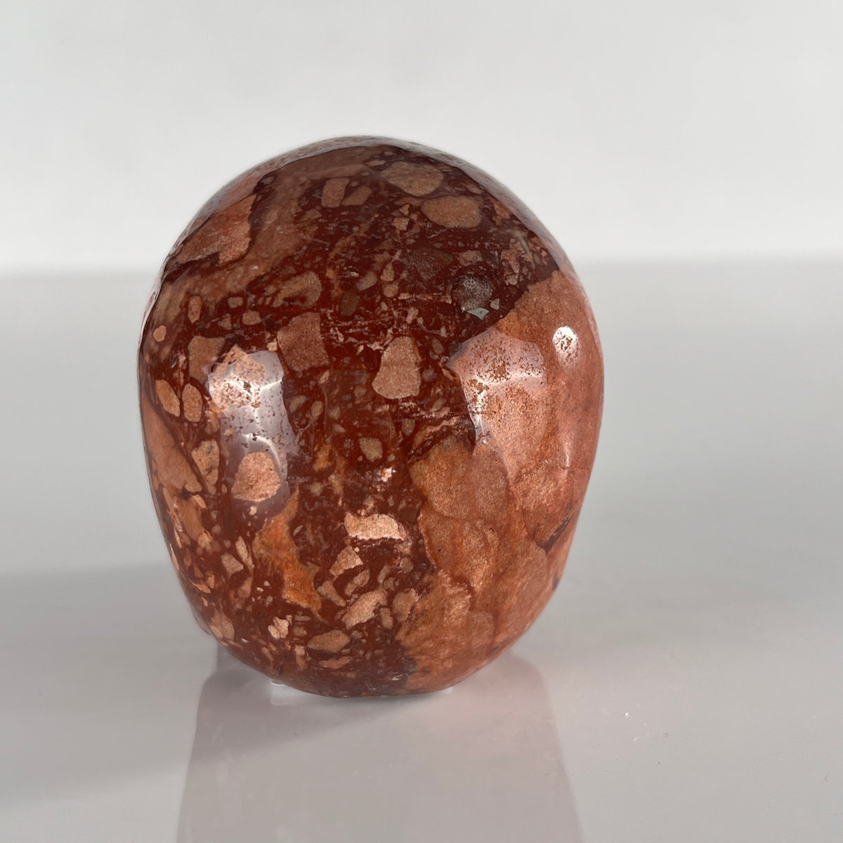 3" Brecciated Red Jasper Crystal Skull - Pattern C