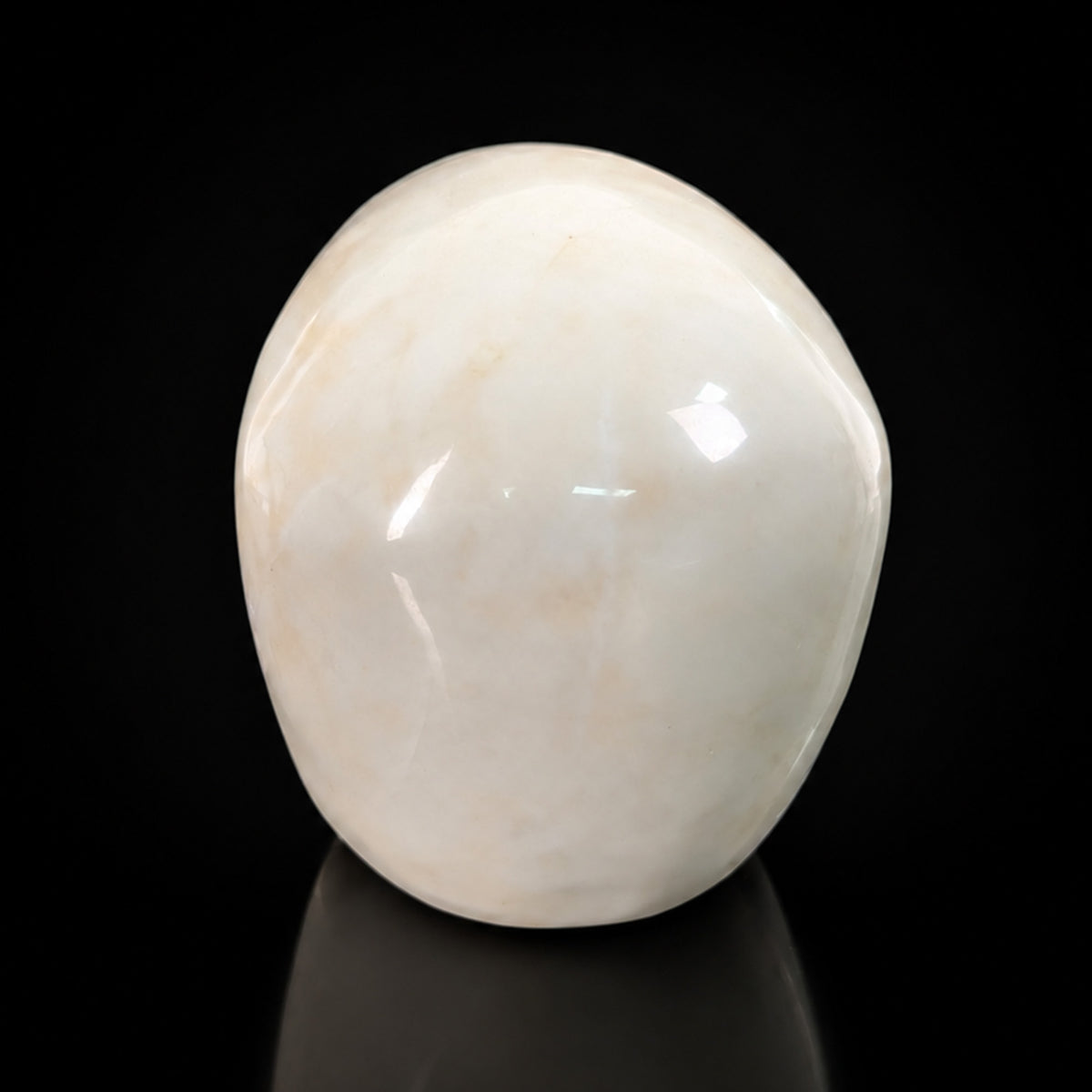 4.5" Ivory Jade Crystal Skull - Pattern C