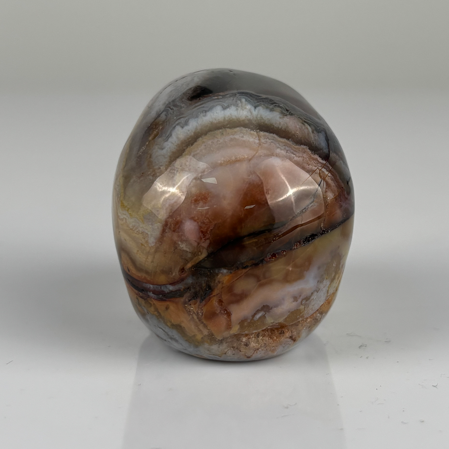 2 Inch Red Crazy Lace Agate Crystal Skull – Mini Gemstone Skull