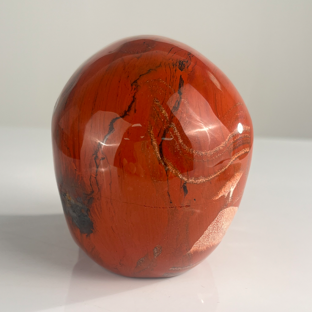 4.5" Red Jasper Crystal Skull - Pattern D