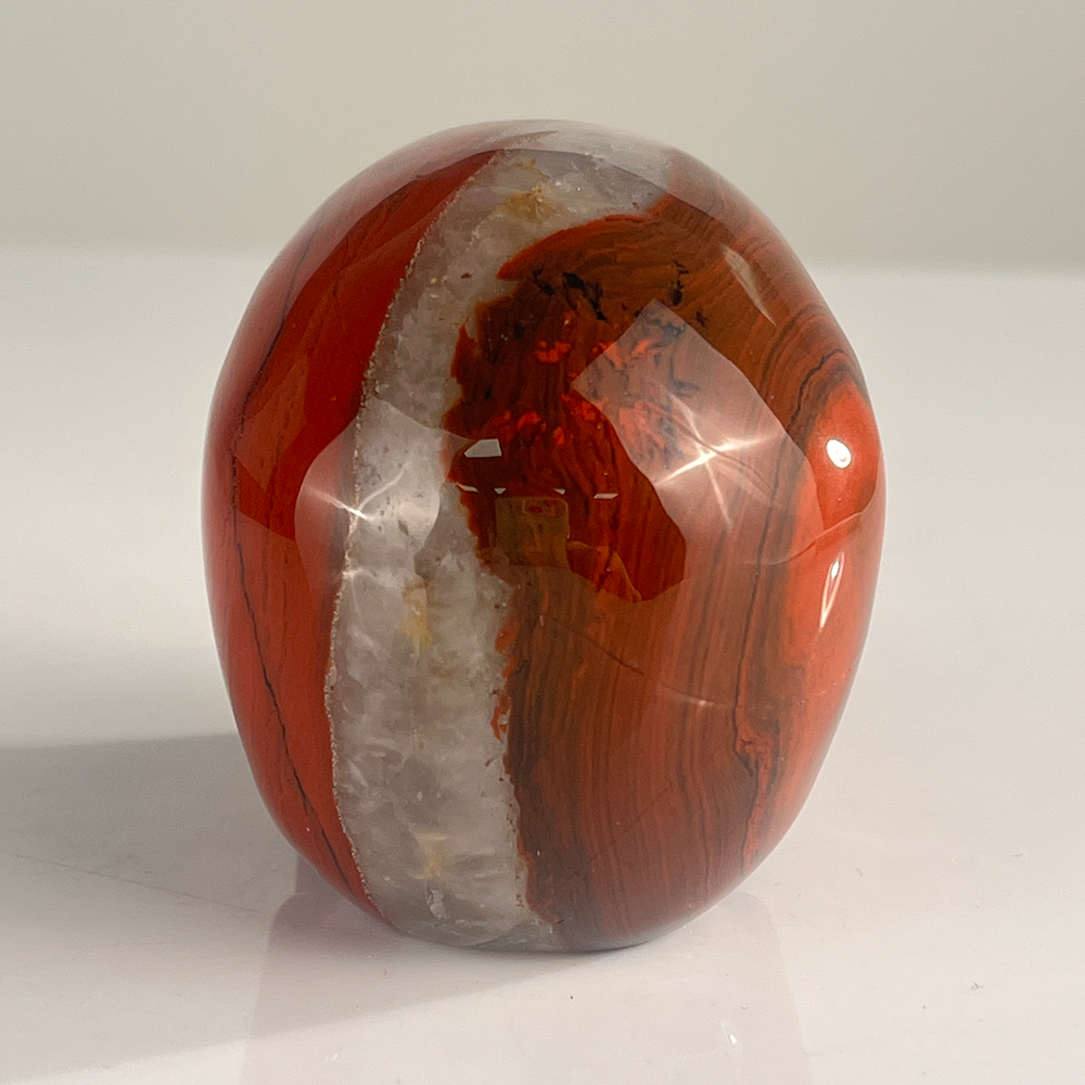 3" Red Jasper Crystal Skull - Pattern J