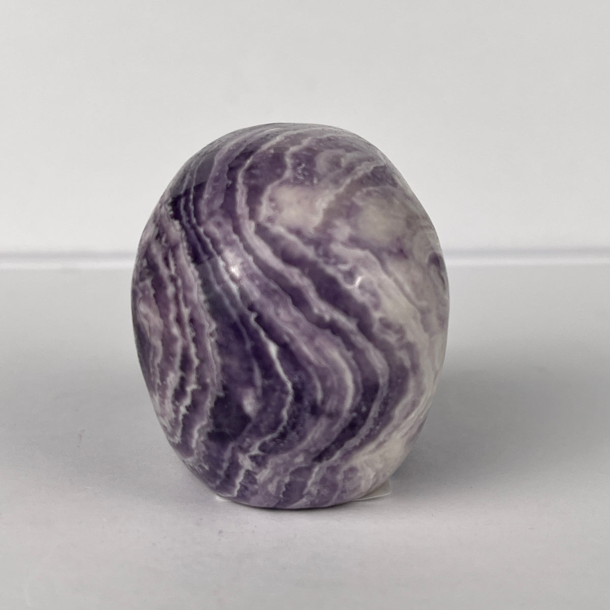 2" Purple Peacock Stone Crystal Skull - Pattern A