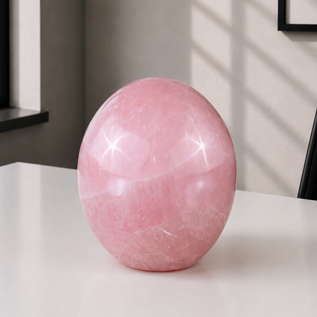 5" Rose Quartz Crystal Skull