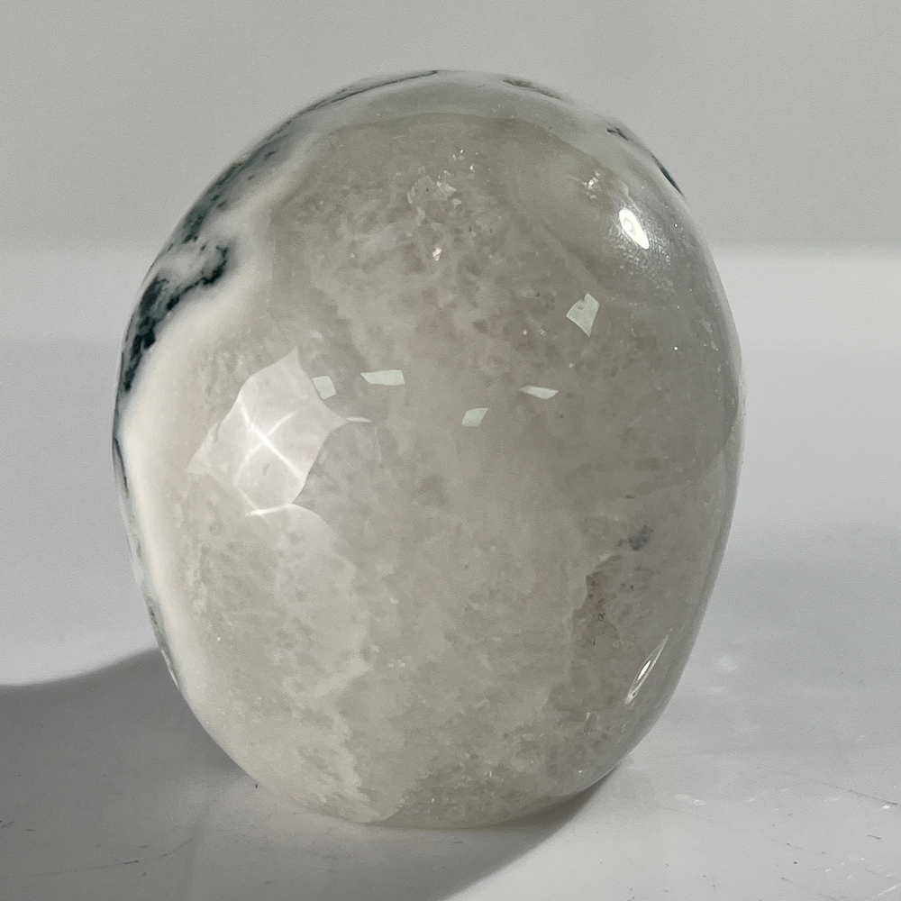3" Moss Agate Crystal Skull - Pattern B