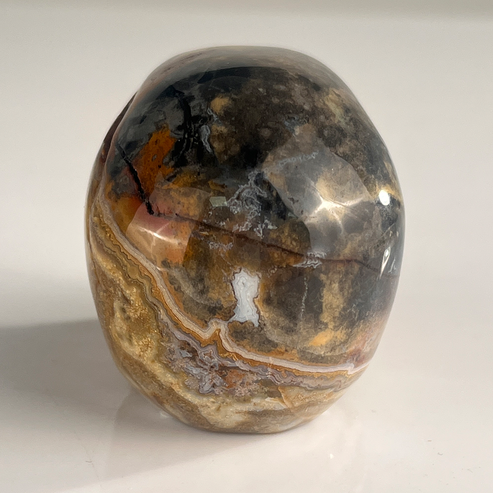 2 Inch Red Crazy Lace Agate Crystal Skull – Mini Gemstone Skull