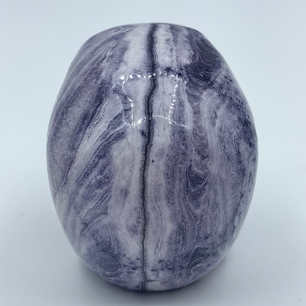 3 inch Purple Peacock Stone Crystal Skull - Hand Carved Gemstone