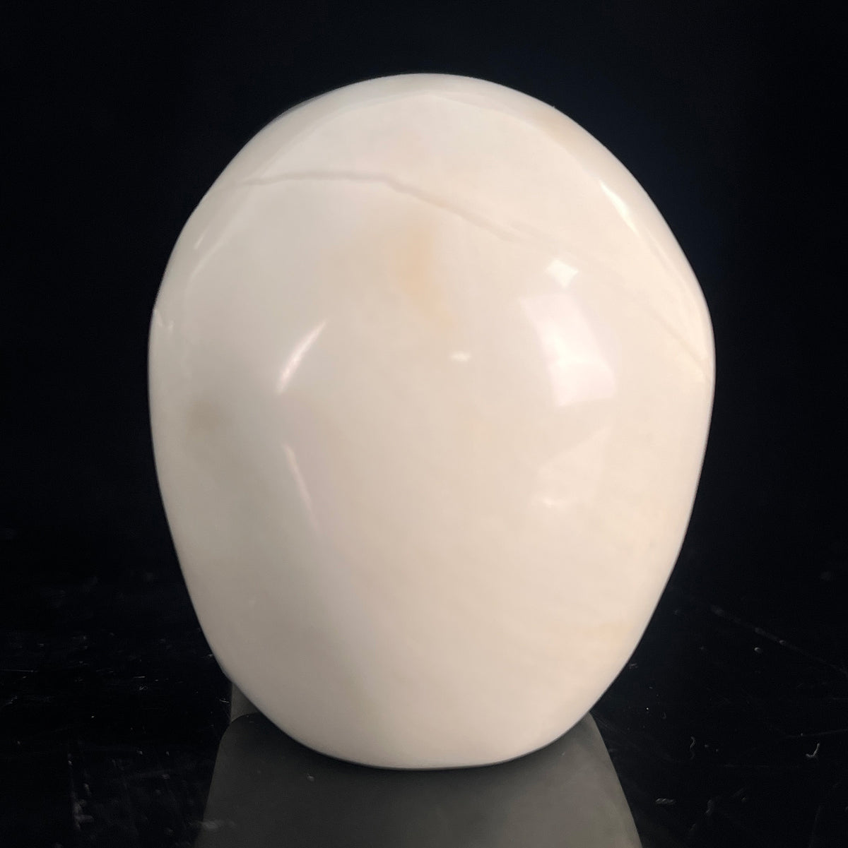 3" Ivory Jade Crystal Skull - Pattern B
