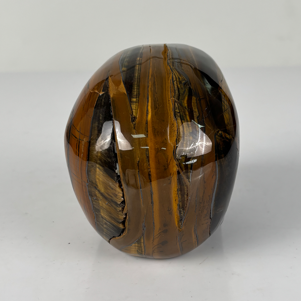 4.5" Tiger Eye Crystal Skull - Pattern A