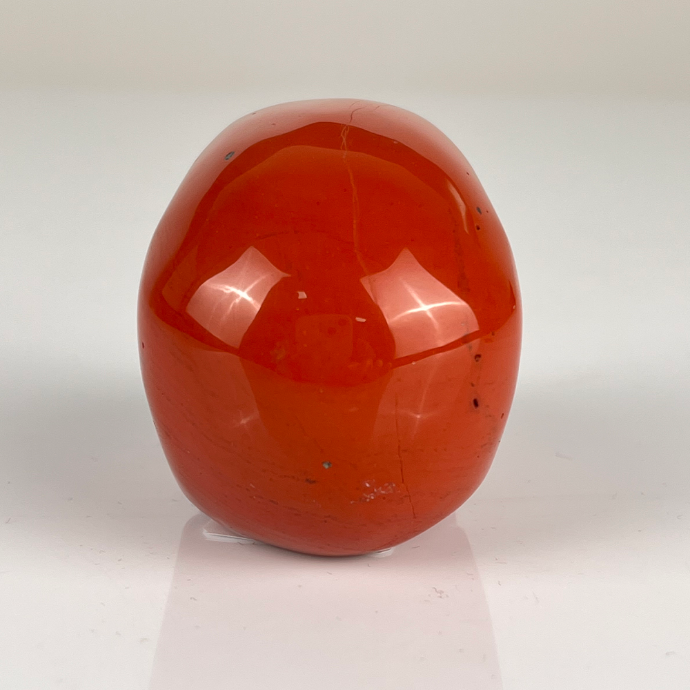 Crâne en cristal de jaspe rouge de 5 cm