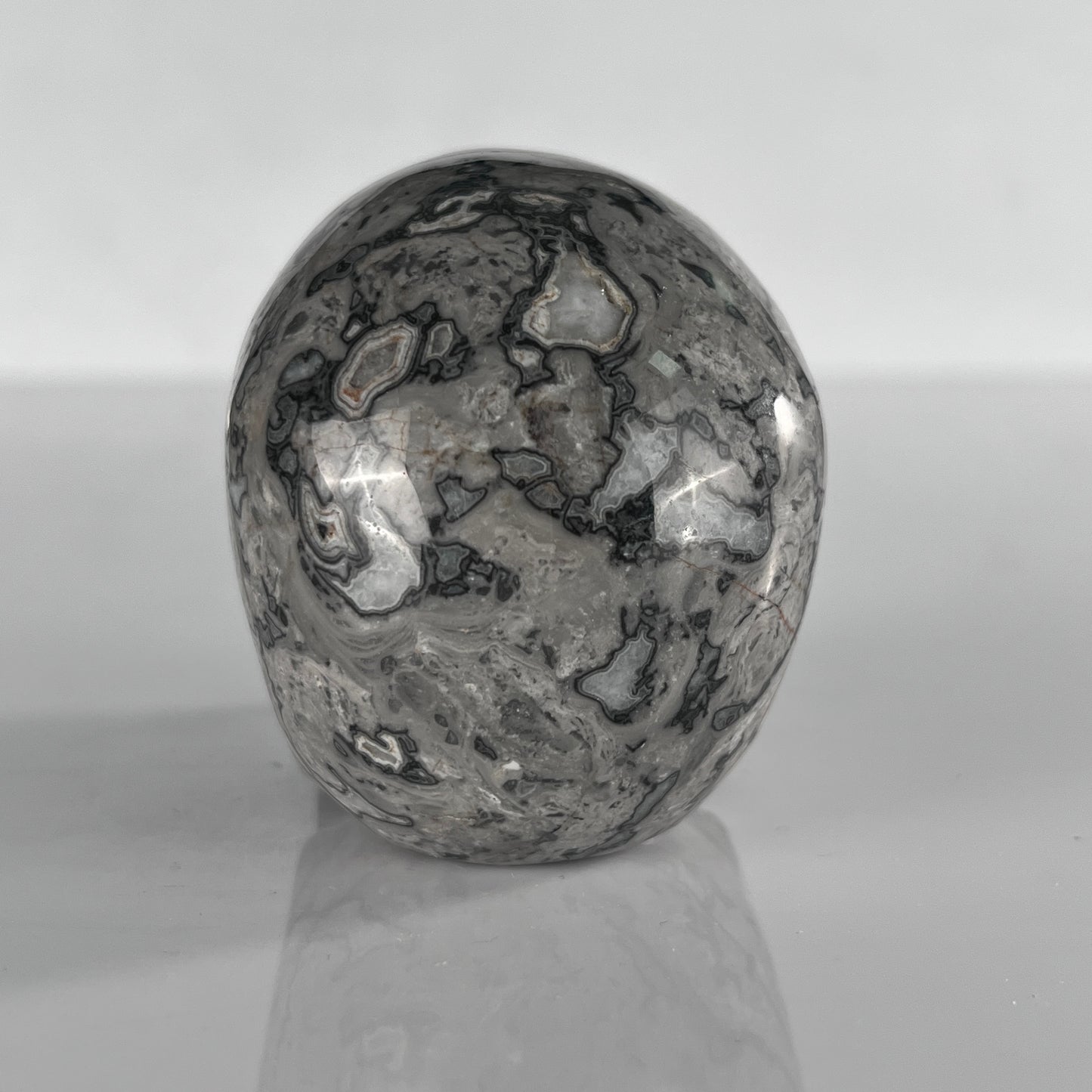 3" Grey Picture Jasper Crystal Skull