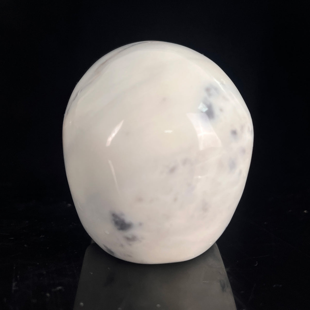 3" Ivory Jade Crystal Skull - Pattern C