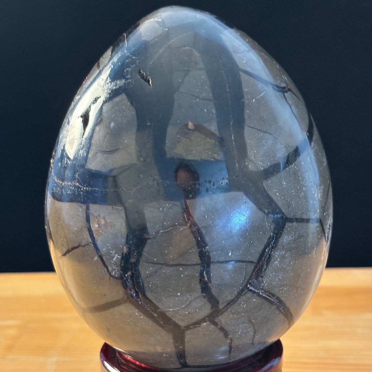 Dragon Septarian Stone Double Crystal Skull Geode Carving