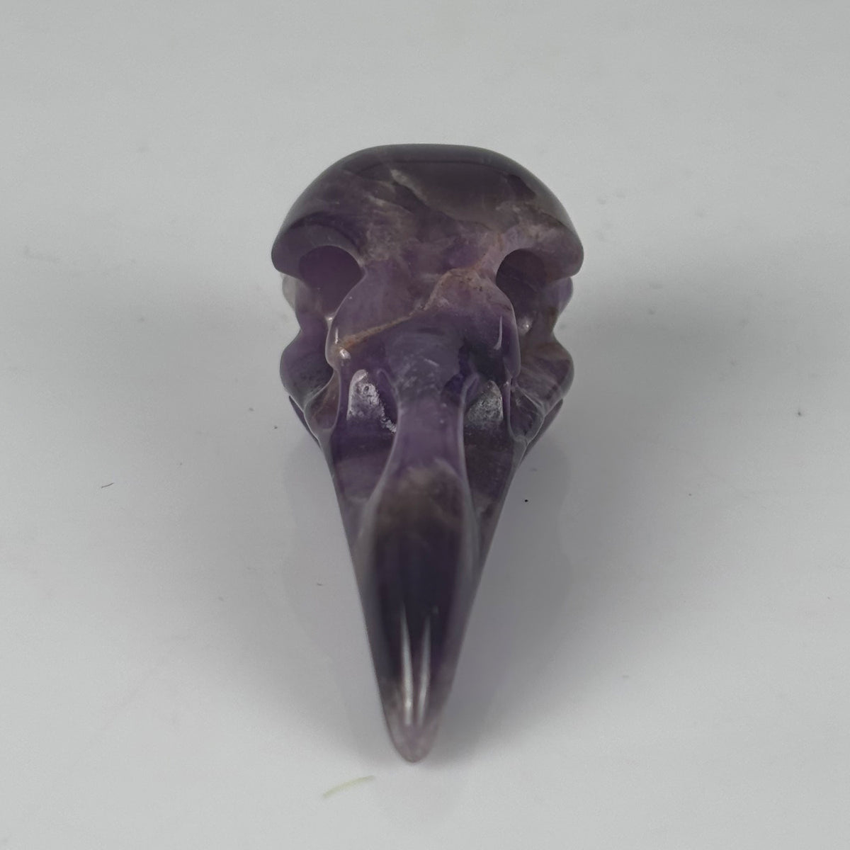 2.5" Dream Amethyst Raven Crystal Skull - Pattern A