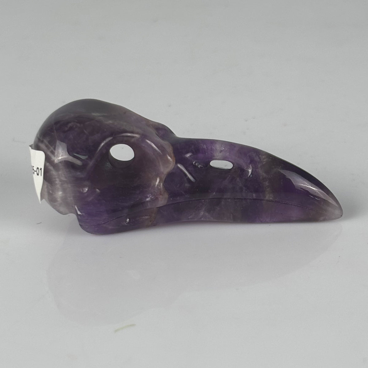 2.5" Dream Amethyst Raven Crystal Skull - Pattern A