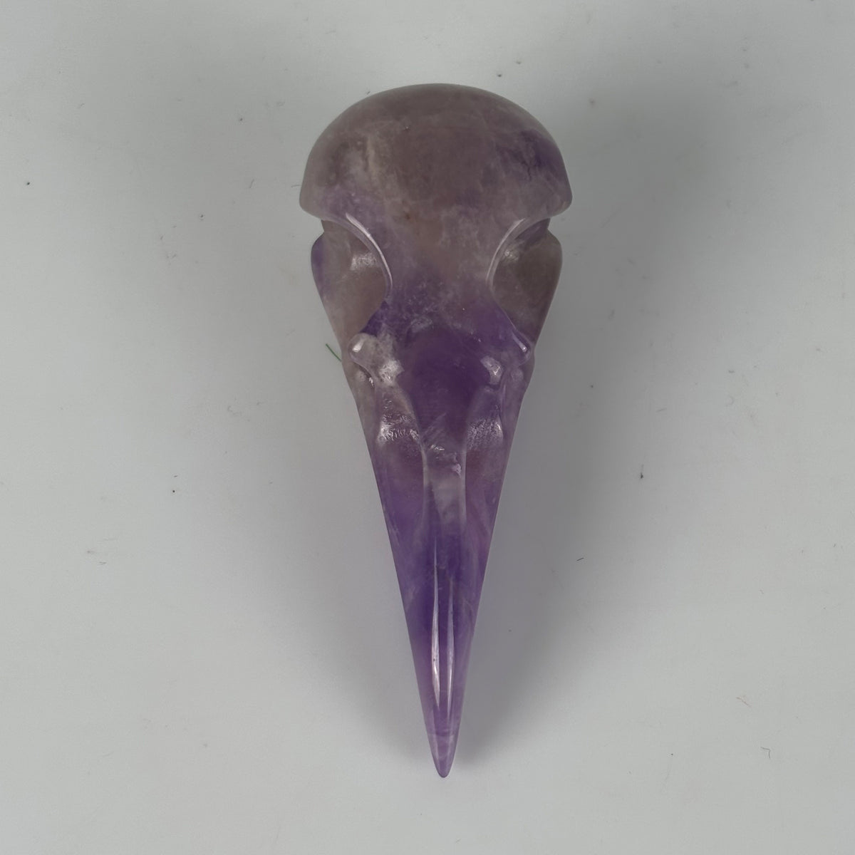 2.5" Dream Amethyst Raven Crystal Skull - Pattern C