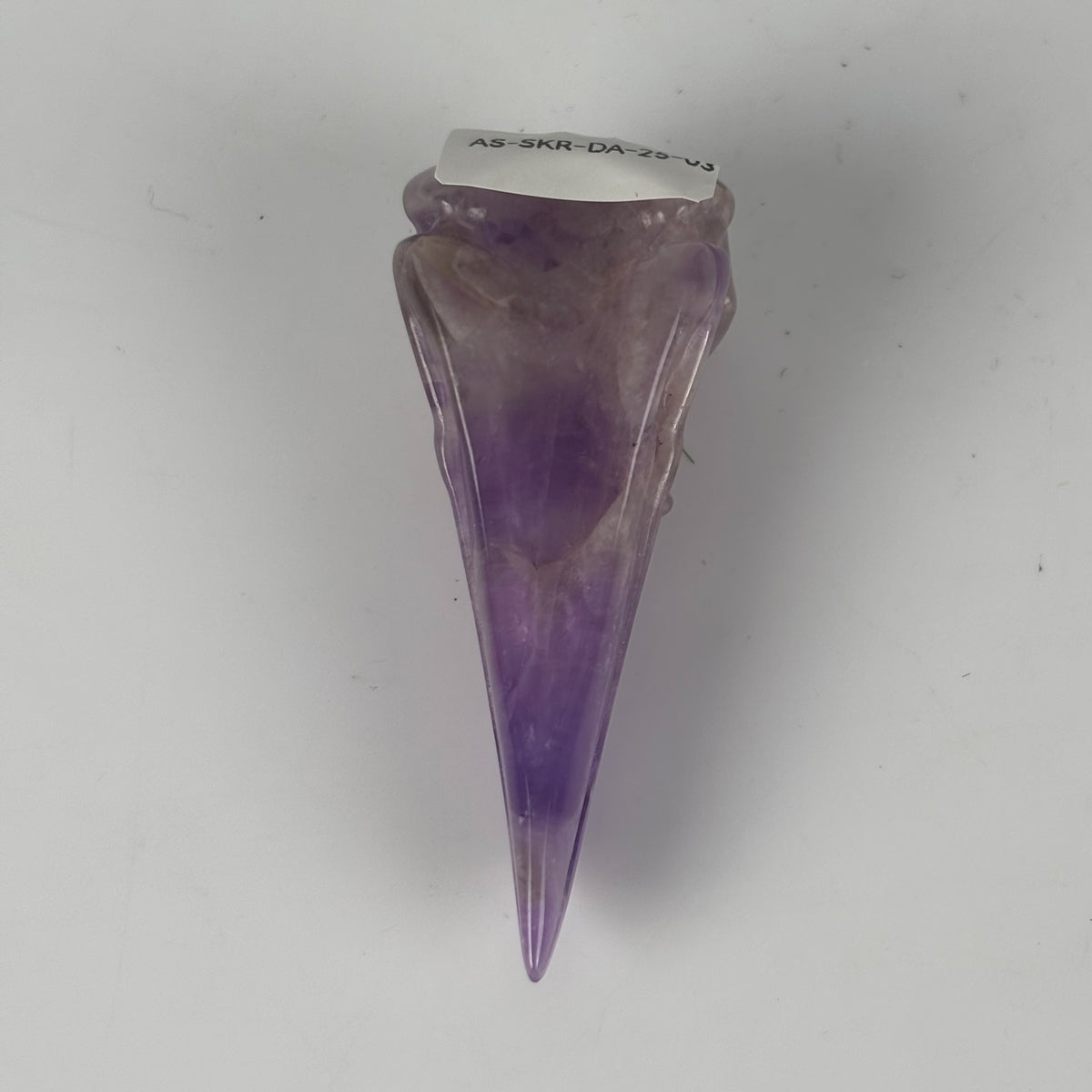 2.5" Dream Amethyst Raven Crystal Skull - Pattern C