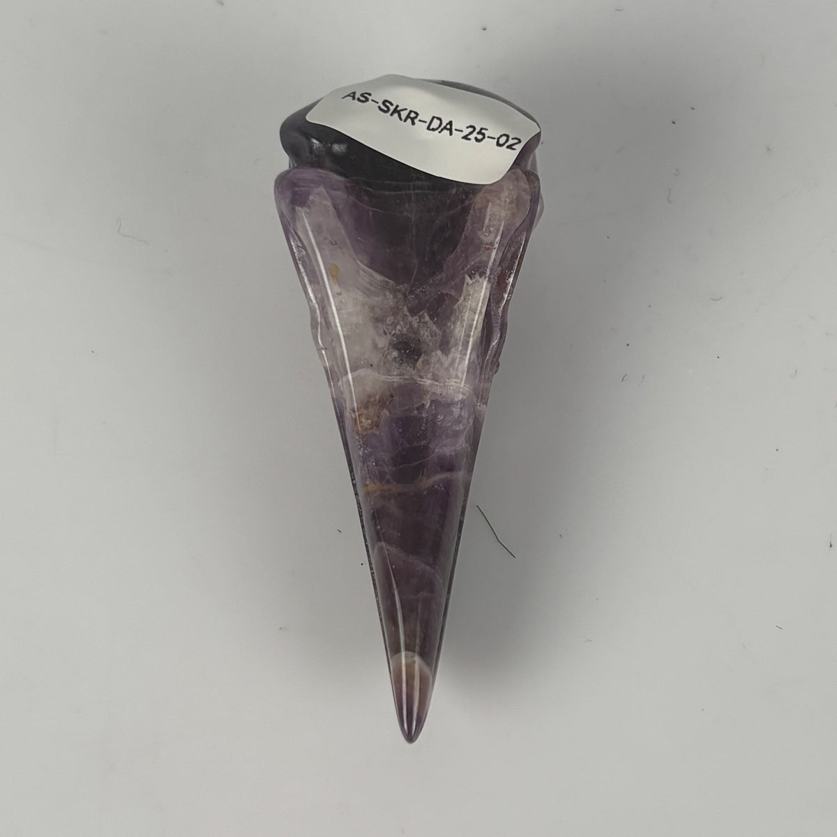 2.5" Dream Amethyst Raven Crystal Skull - Pattern B