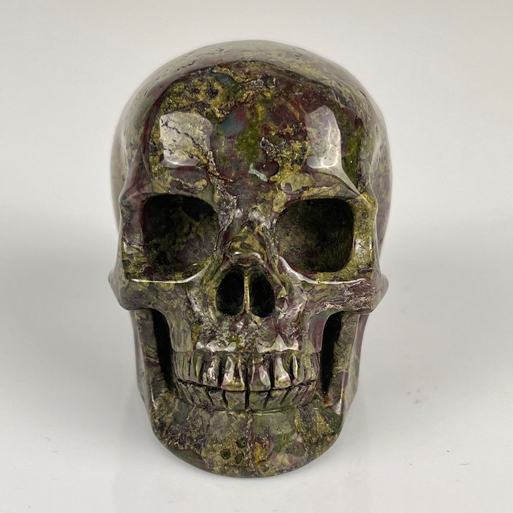2 Inch Dragon Bloodstone Crystal Skull – Mini Gemstone Skull