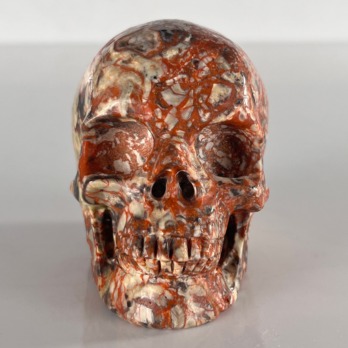 3" Money Agate Crystal Skull - Pattern C