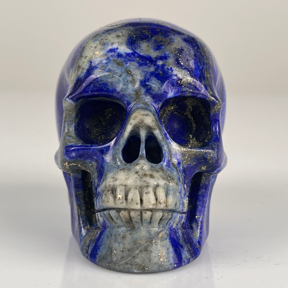 3 inch Lapis Lazuli Crystal Skull – Hand Carved Natural Stone