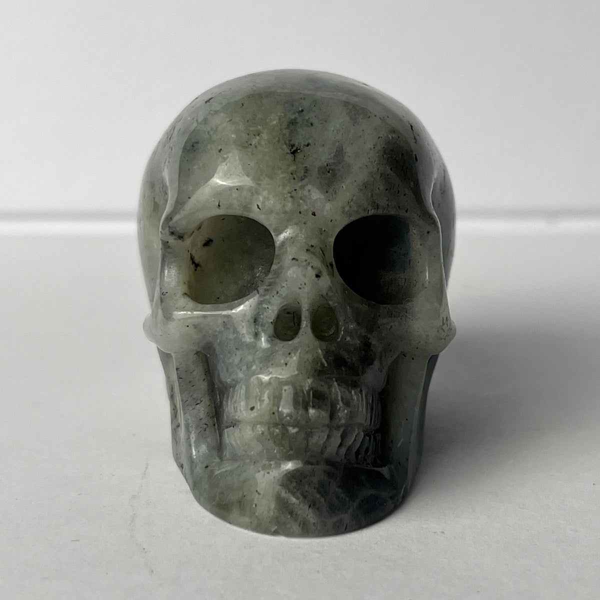 2" Grey Labradorite Crystal Skull - Pattern D