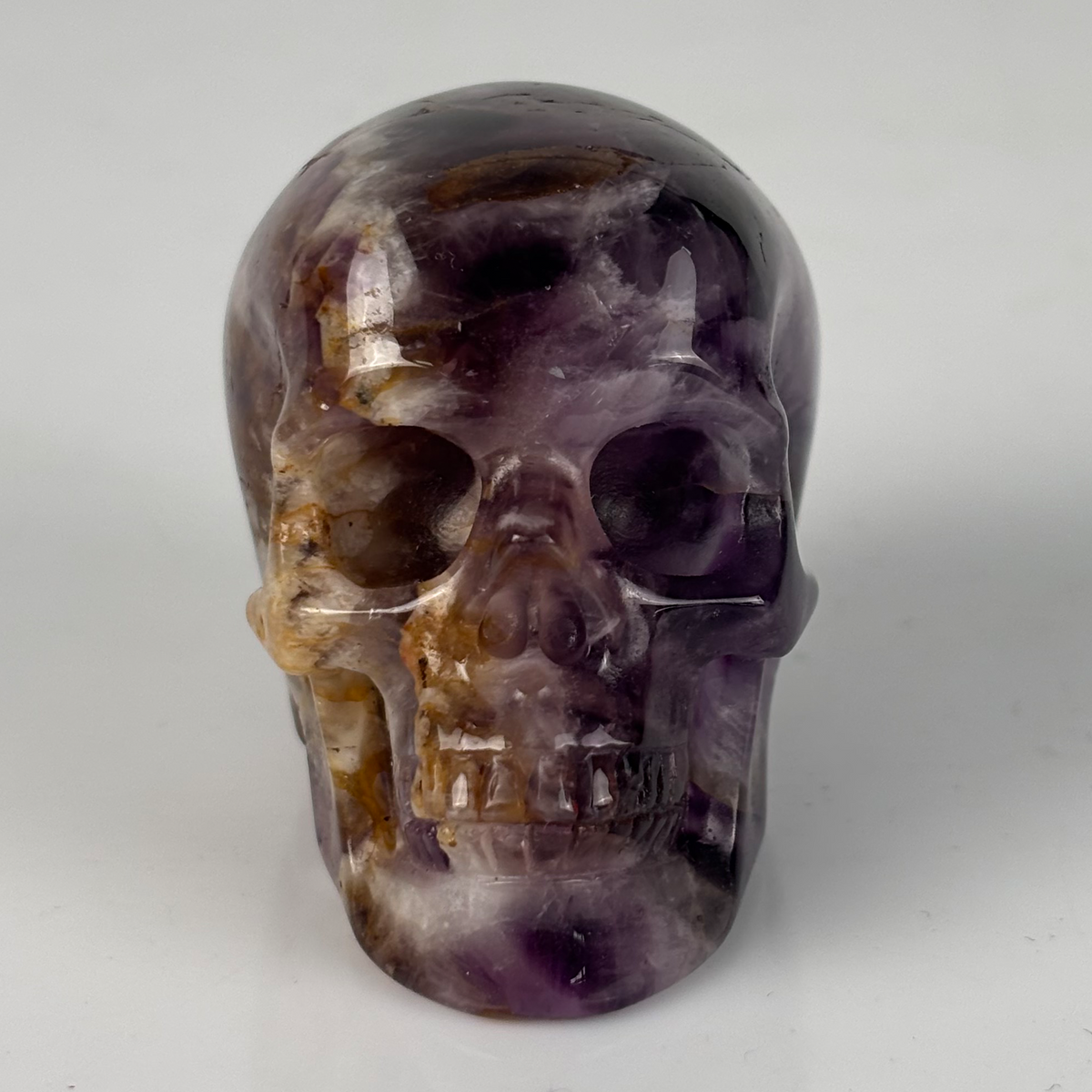 2" Dream Amethyst Crystal Skull - Pattern F