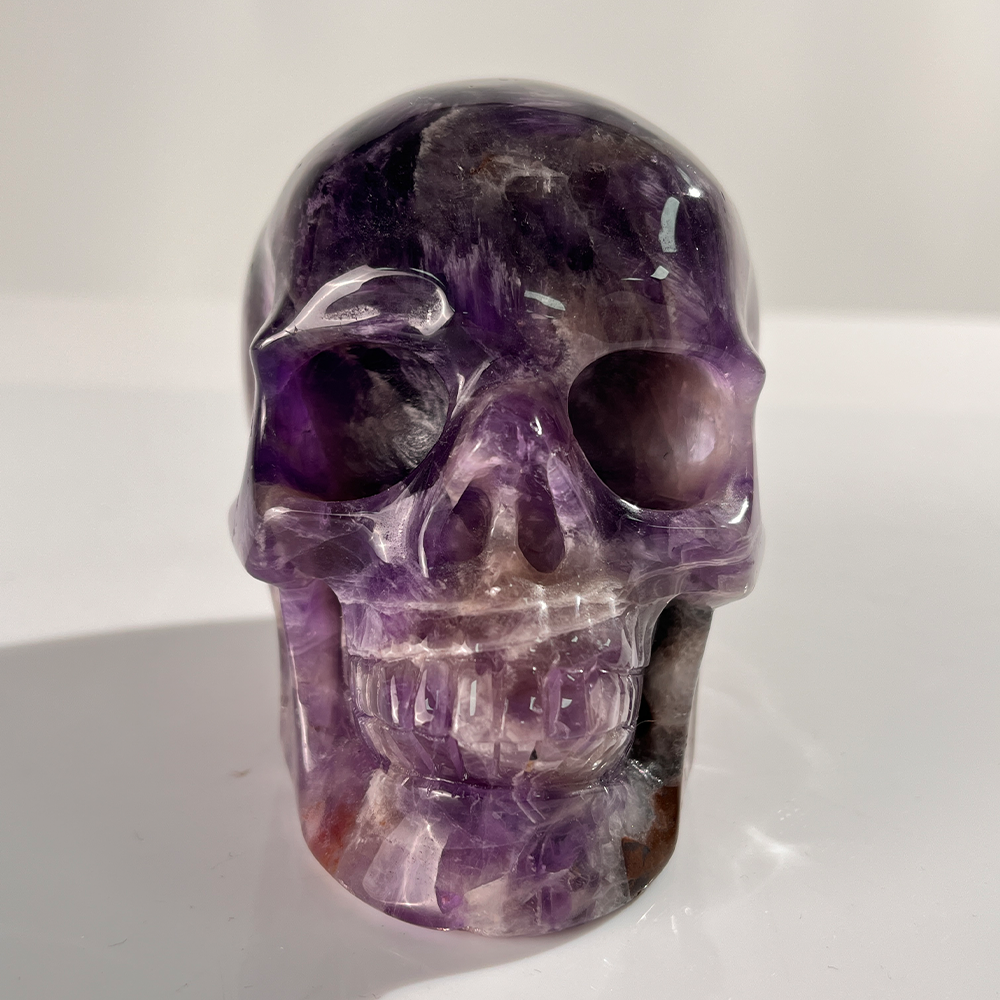 4.5 Inch Dream Amethyst Crystal Skull – Hand Carved Natural Gemstone