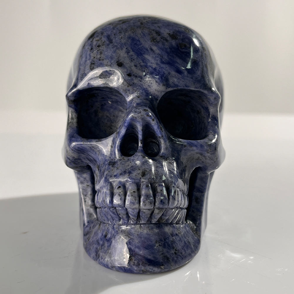 4.5" Sodalite Crystal Skull – Pattern D
