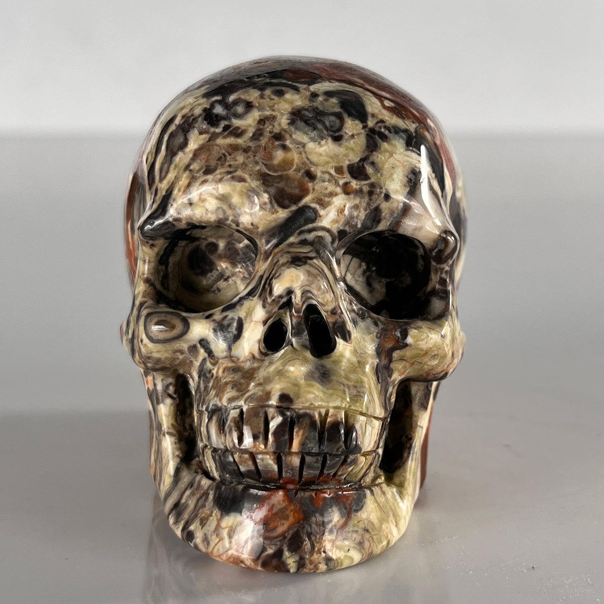 3" Money Agate Crystal Skull - Pattern B