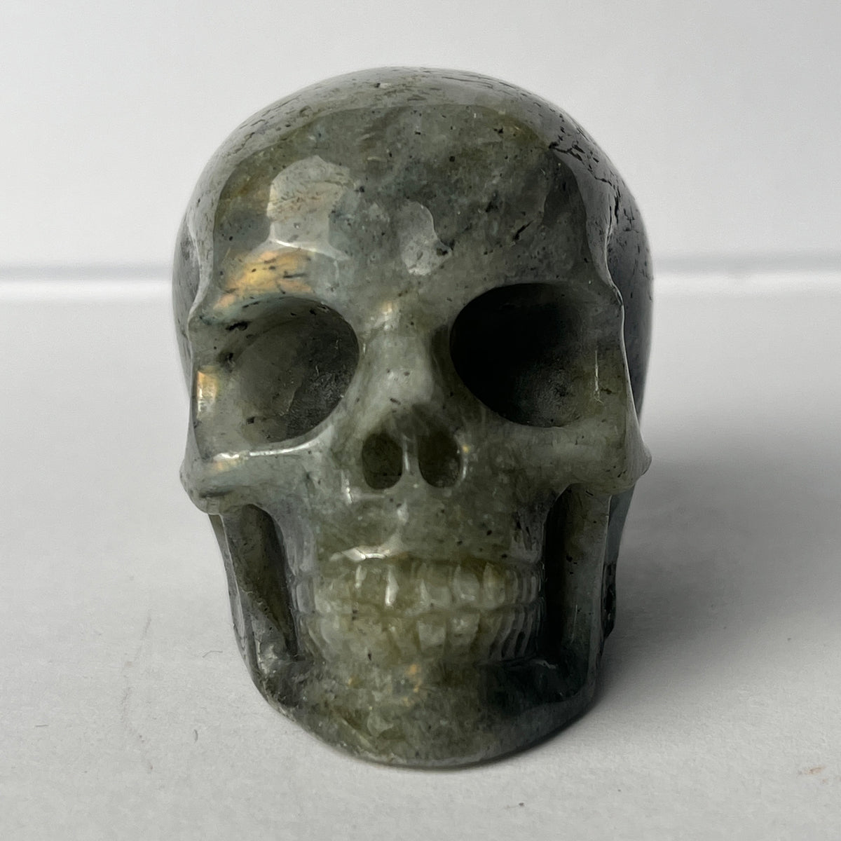 2" Grey Labradorite Crystal Skull - Pattern E
