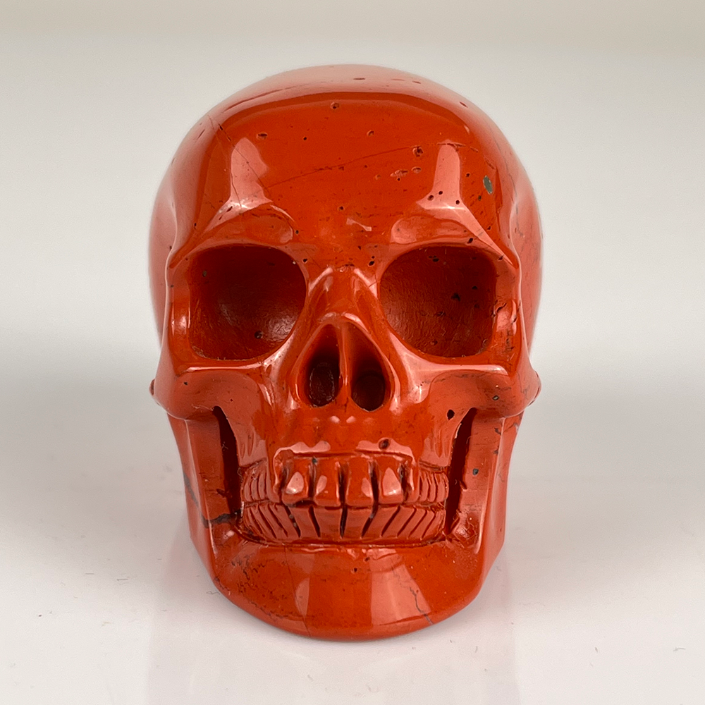 2 Inch Red Jasper Crystal Skull - Hand Carved Natural Stone