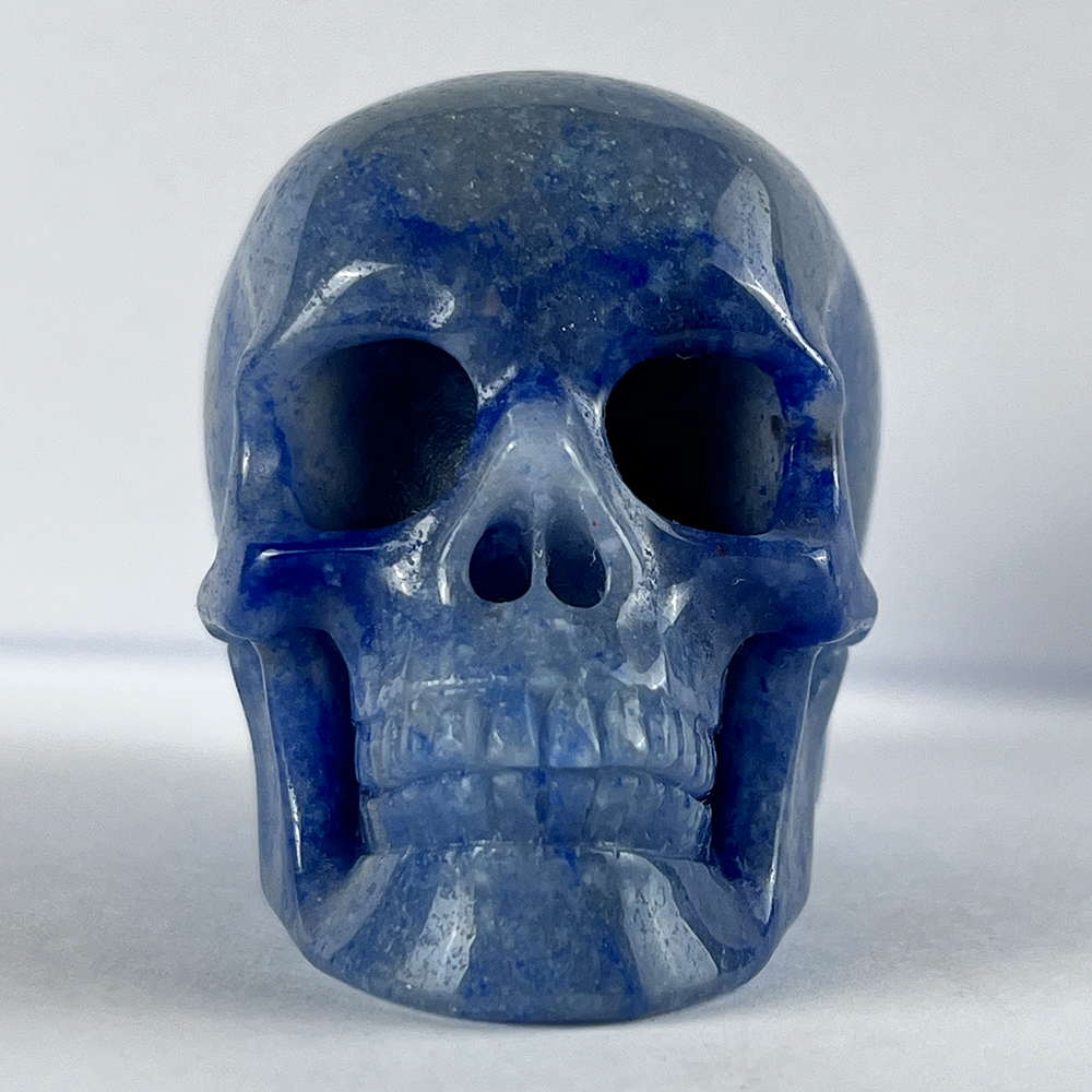 2 Zoll großer blauer Aventurin-Kristallschädel – Mini-Kristallschädel
